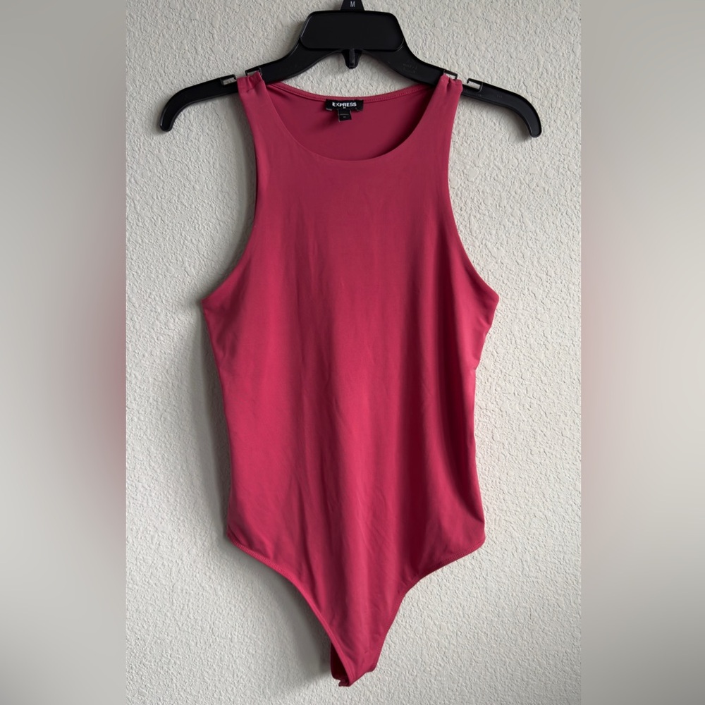 Express Pink Sleeveless Bodysuit Size Medium
